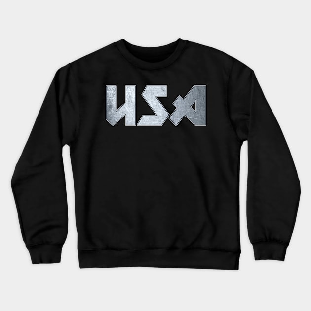 Heavy metal USA Crewneck Sweatshirt by KubikoBakhar